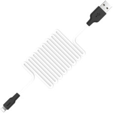 Кабель UBS Hoco X21 Plus Silicone USB to Lightning (2.4A/2m) Black/White