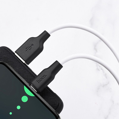 Кабель Hoco X21 Plus Silicone Type-C (1m) (Черный / Белый)