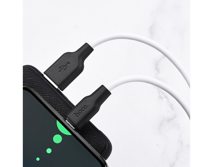 Кабель USB Hoco X21 Plus Silicone USB to Type-C (1m) чорний/білий