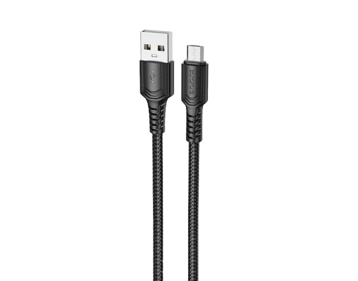 Кабель USB Borofone BX116 Certain USB to Micro (2.4A/1m) Black