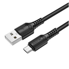 Кабель USB Borofone BX116 Certain USB to Micro (2.4A/1m) Black