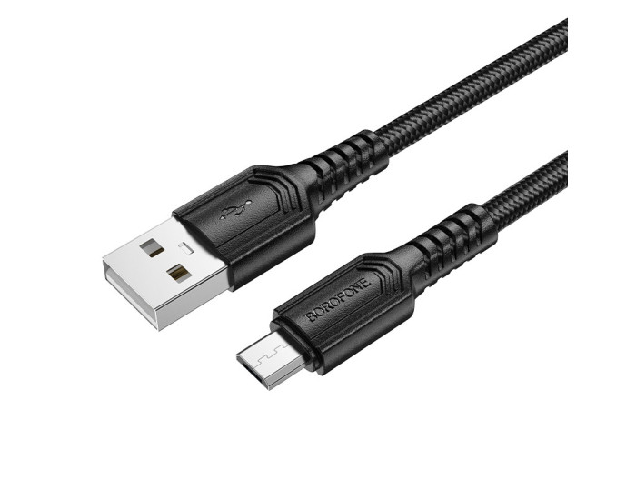 Кабель USB Borofone BX116 Certain USB to Micro (2.4A/1m) Black
