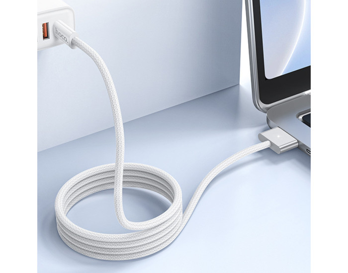 Кабель USB Hoco X103 Magnetic Type-C to Mag3 (140W/2m) White