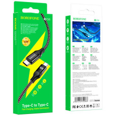 Кабель USB-C Borofone BX56 Delightful Type-C to Type-C (60W/3A/1.5m) черный