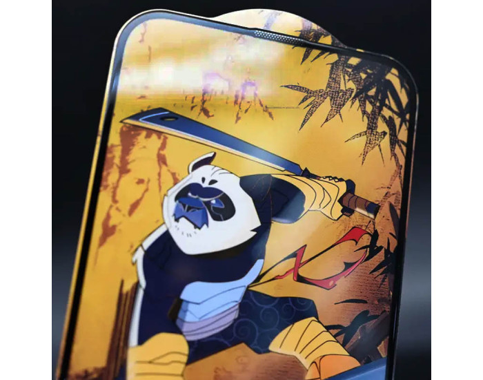 Защитное стекло 5D Anti-static Panda iPhone 15 Pro, Черный