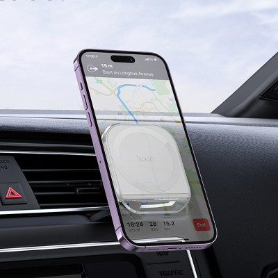 Автотримач Hoco H42 Brilliant Cristal Car Holder (air outlet) White