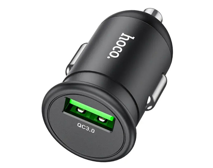 Автомобильное зарядное устройство Hoco Z43 Mighty Single Port Car Charger (1USB/18W/QC3.0) Черный