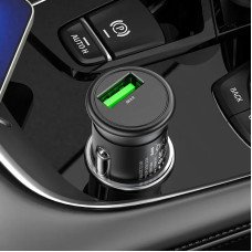 Автомобильное зарядное устройство Hoco Z43 Mighty Single Port Car Charger (1USB/18W/QC3.0) Черный