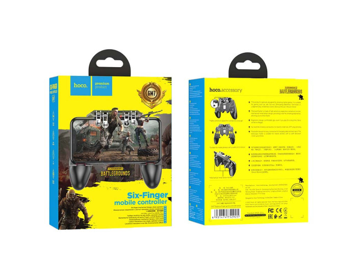 Геймпад для телефона Hoco GM7 Eagle six finger game controller Black