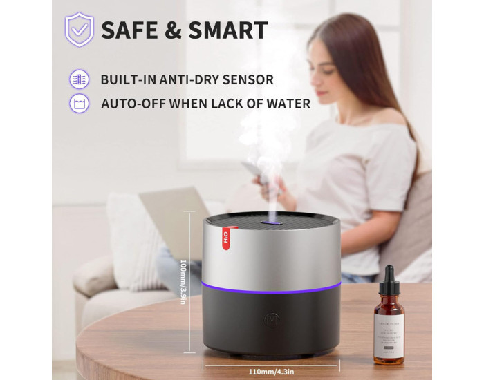 Увлажнитель воздуха с подсветкой WX107 (Type-C/5V USB/ 230ml) Black