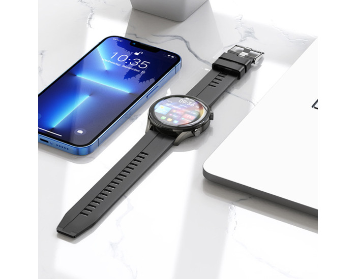 Часы умные, Hoco Smart Watch Y7 Pro (call version), Metal gray