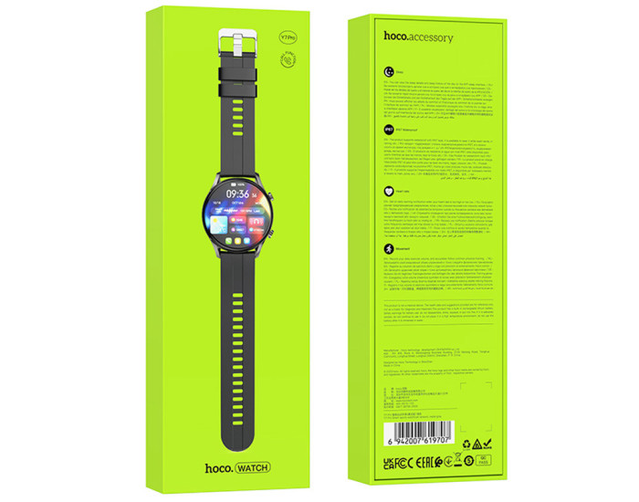 Часы умные, Hoco Smart Watch Y7 Pro (call version), Metal gray