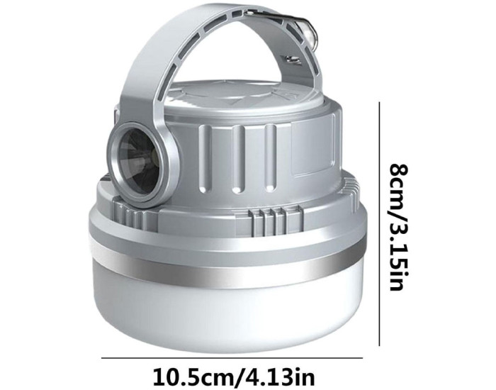 Кемпинговый фонарь аккууляторный AK-004 Solar (Silver)
