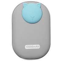 Портативна батарея (Power Bank) (GXZ-N705) 2 in 1 з обігрівачем 10000mAh Gray Cat