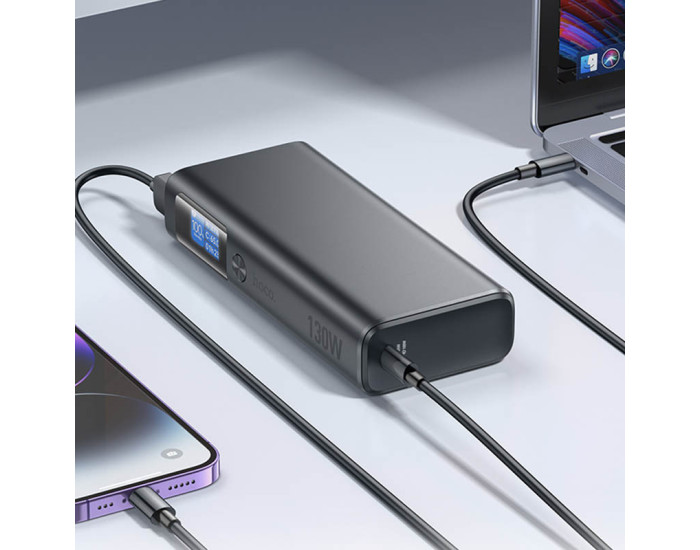 Портативна батарея (Power Bank) Hoco Q17B Electric 130W 20000mAh Grey