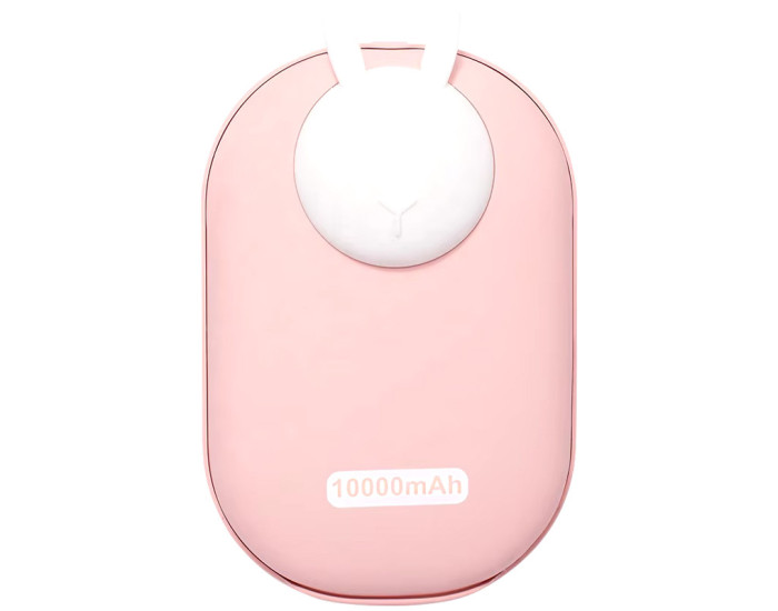Портативна батарея (Power Bank) (GXZ-N705) 2 in 1 з обігрівачем 10000mAh Pink Rabbit