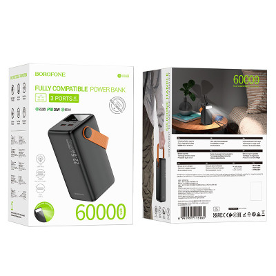 Портативна батарея Borofone BJ66 Magnifico 40000mAh PD+QC3.0 Black