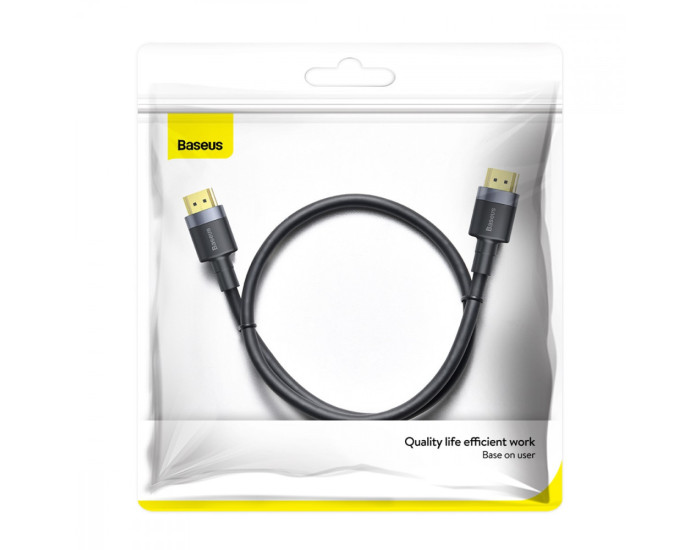 Кабель Baseus HDMI Cafule Series 4KHDMI Male To 4KHDMI Male (1m) (CADKLF-E) чорний