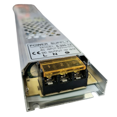 Блок харчування ND LED 12v/16.7A імпульсний, металевий 200w