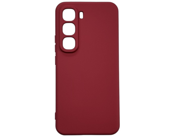 Чехол-силикон GETMAN Liquid Silk Full Camera для Infinix Hot 60 Pro темно-красный