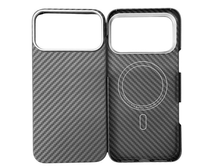 Чехол-силикон Piblue Magentic MagSafe (PL-49) Carbon для IPhone 17 Pro титановий сірий