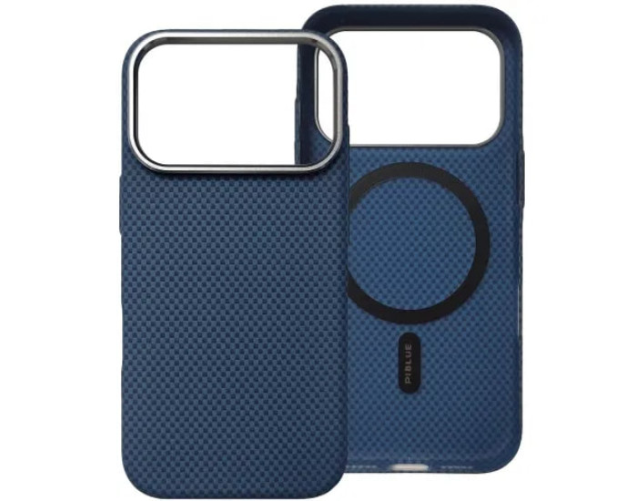 Чехол-силикон Piblue Magentic MagSafe (PL-99) Carbon для IPhone 17 Pro Max синий