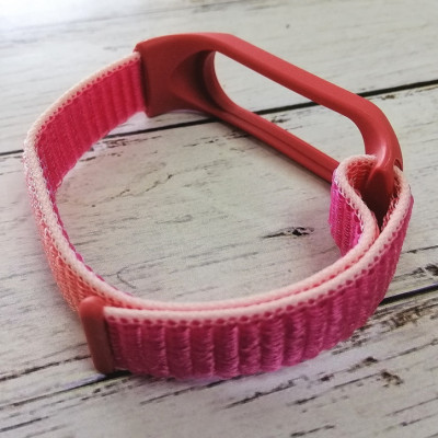 Ремінець тканинний для Mi Band 3/ Mi Band 4/ Mi Band 5/ Mi Band 6, гранатовий