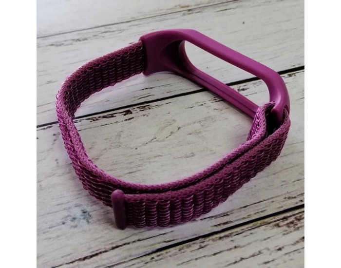 Ремешок тканевой для Mi Band 3/ Mi Band 4/ Mi Band 5/ Mi Band 6, фиолетовый
