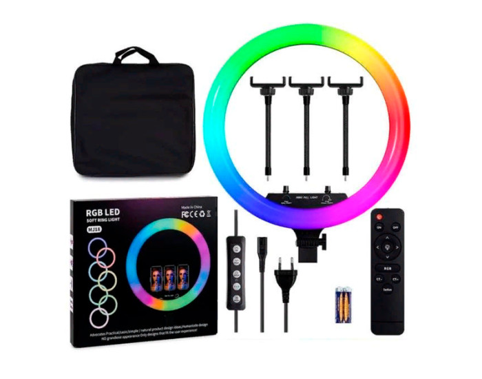 Кольцевая лампа 45см MJ-18 RGB