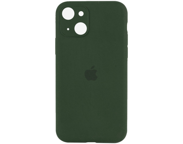 Чехол-силикон оригинал Full Camera Soft Matte iPhone 15, темно-зеленый