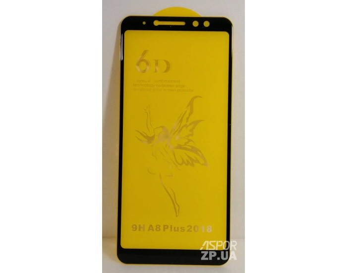 Защитное стекло 6D Premium Samsung A8 Plus (2018) A730, Black
