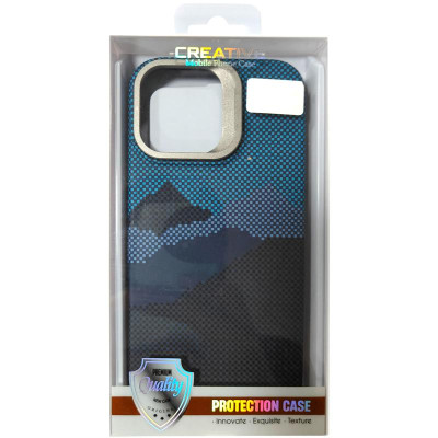 Чохол TPU Pixel Craft With Magsafe iPhone 16 Pro, Mountian Blue