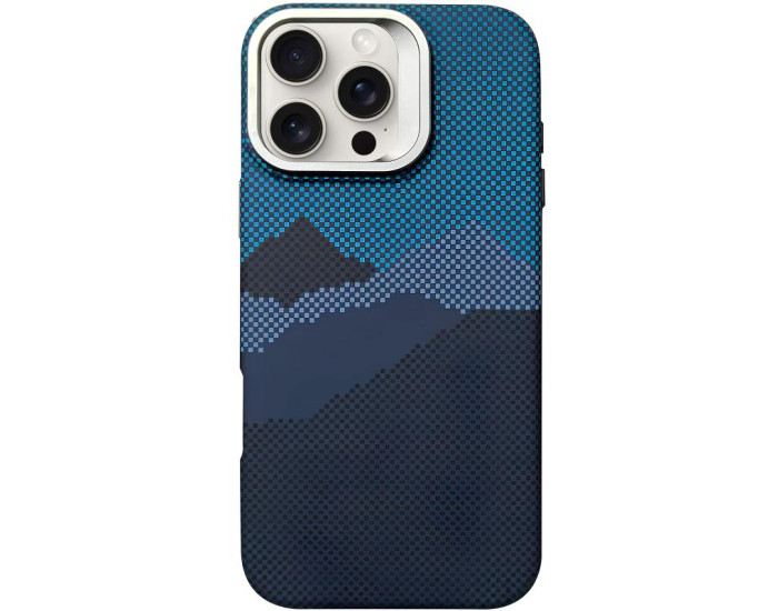 Чехол TPU Pixel Craft With Magsafe iPhone 16 Pro Max, Mountian Blue