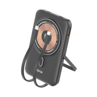 Портативная батарея (Power Bank) Aspor A327 с MagSafe с кабелем (Lightning/Type-C) (37Wh) 10000mAh белый