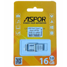 Флешка USB 3,0 Aspor Type-C 16GB AR104 Silver