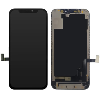 Дисплей з сенсорним екраном (модуль) iPhone 12 Mini, чорний OLED, OEM Hard GX