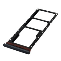 Держатель SIM карты для Tecno Spark 8C, KG5n, Magnet Black, черный. на две Sim-карты