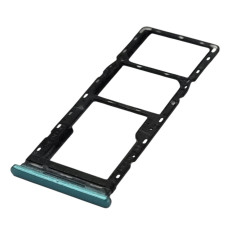 Держатель SIM карты для Tecno Spark 8C, KG5n, Green, зеленый. на две Sim-карты