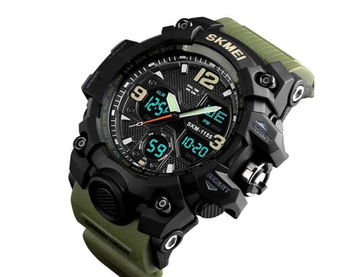 Часы наручные SKMEI Paracord (1155BAG)  Army green, компас, термометр, свисток, кресало