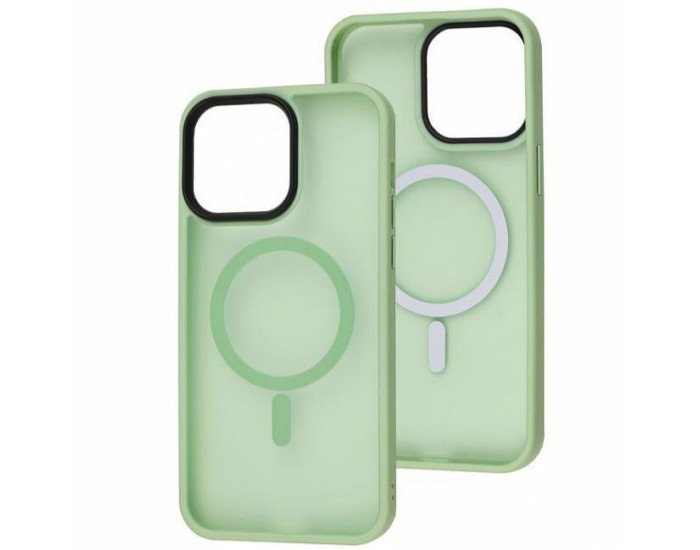 Чехол-силикон Matte Color with Magsafe для iPhone 15 Green
