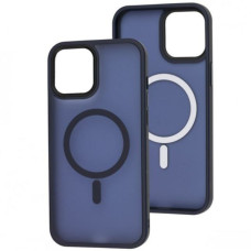 Чехол-силикон Matte Color with Magsafe для iPhone 15 Темно-синий