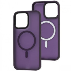 Чехол-силикон Matte Color with Magsafe для iPhone 15 Темно-фиолетовый