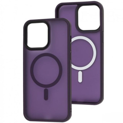 Чехол-силикон Matte Color with Magsafe для iPhone 15 Темно-фиолетовый