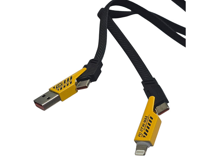 Кабель USB Jokade JA046 WUJIE Series 4-in-1 PD100W, чорний