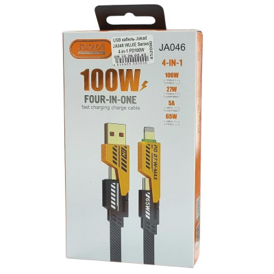 Кабель USB кабель Jokade JA046 WUJIE Series 4-in-1 PD100W, чорний
