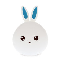 Силіконова лампа Нічник Кролик-біло-синій
