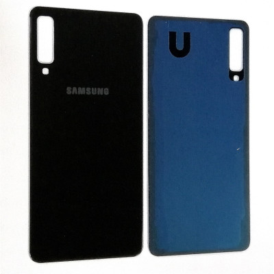 Задня панель корпуси для Samsung A750, A7 - 2018, чорна