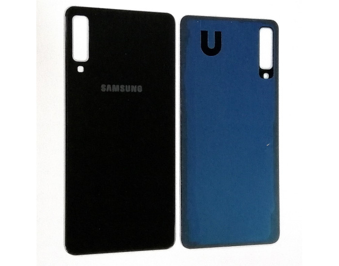 Задня панель корпуси для Samsung A750, A7 - 2018, чорна