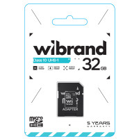 Карта пам'яті Wibrand microSDXC (UHS-1) 32Gb class 10