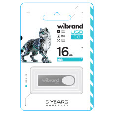 Флешка USB 2.0  Wibrand 16GB Irbis Silver